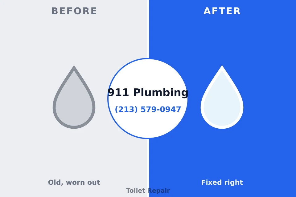 Before and after: plumbing repair English, IN